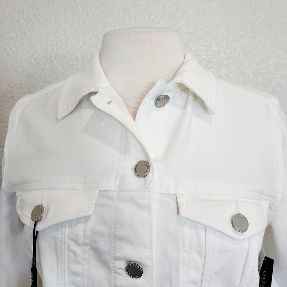 Women's White Denim Jacket - Picture 4 of 14